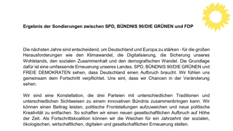 Sondierungsgespräche zwischen SPD und FDP abgeschlossen